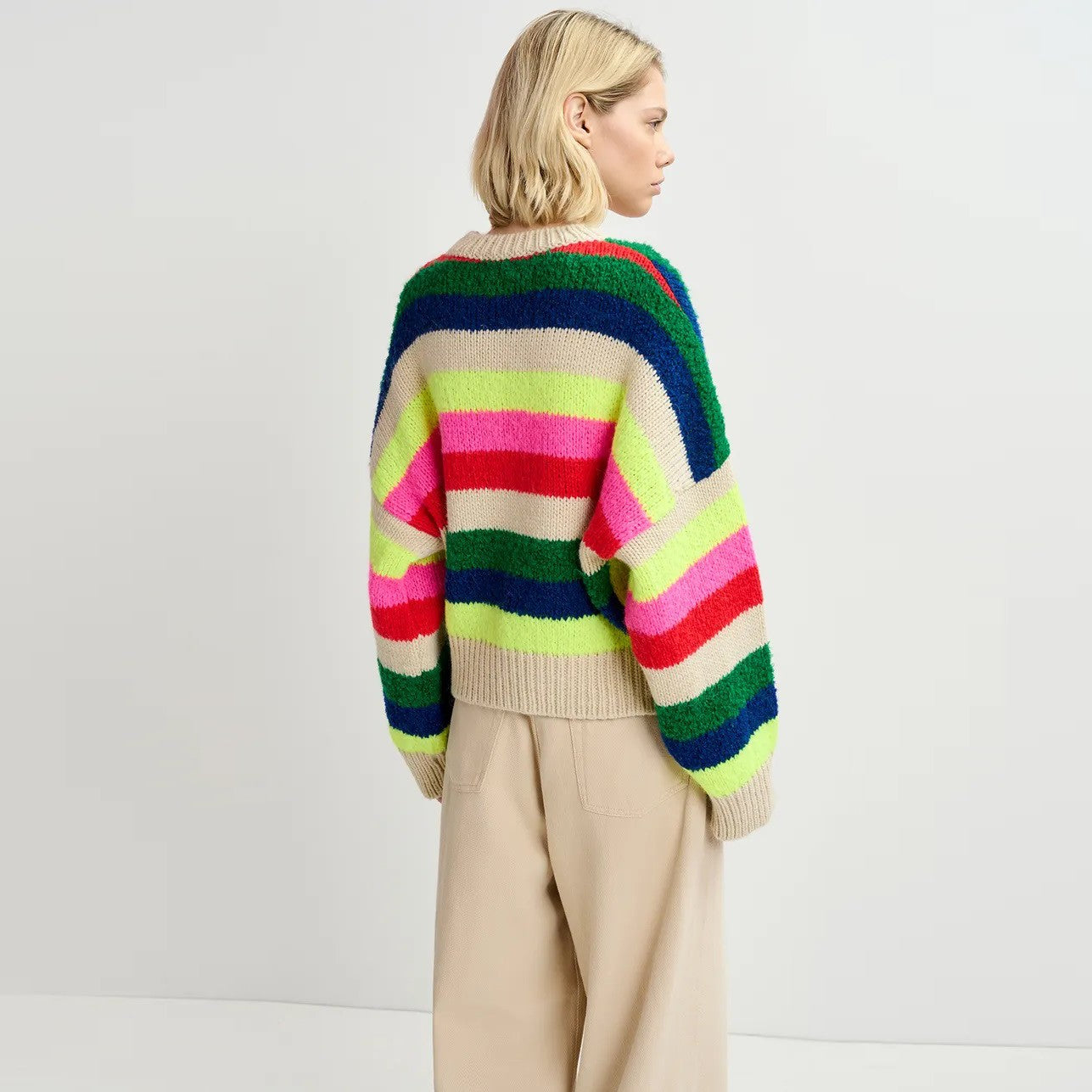 Gradation Jacquard Knit Pull - Combo 1 Merengue