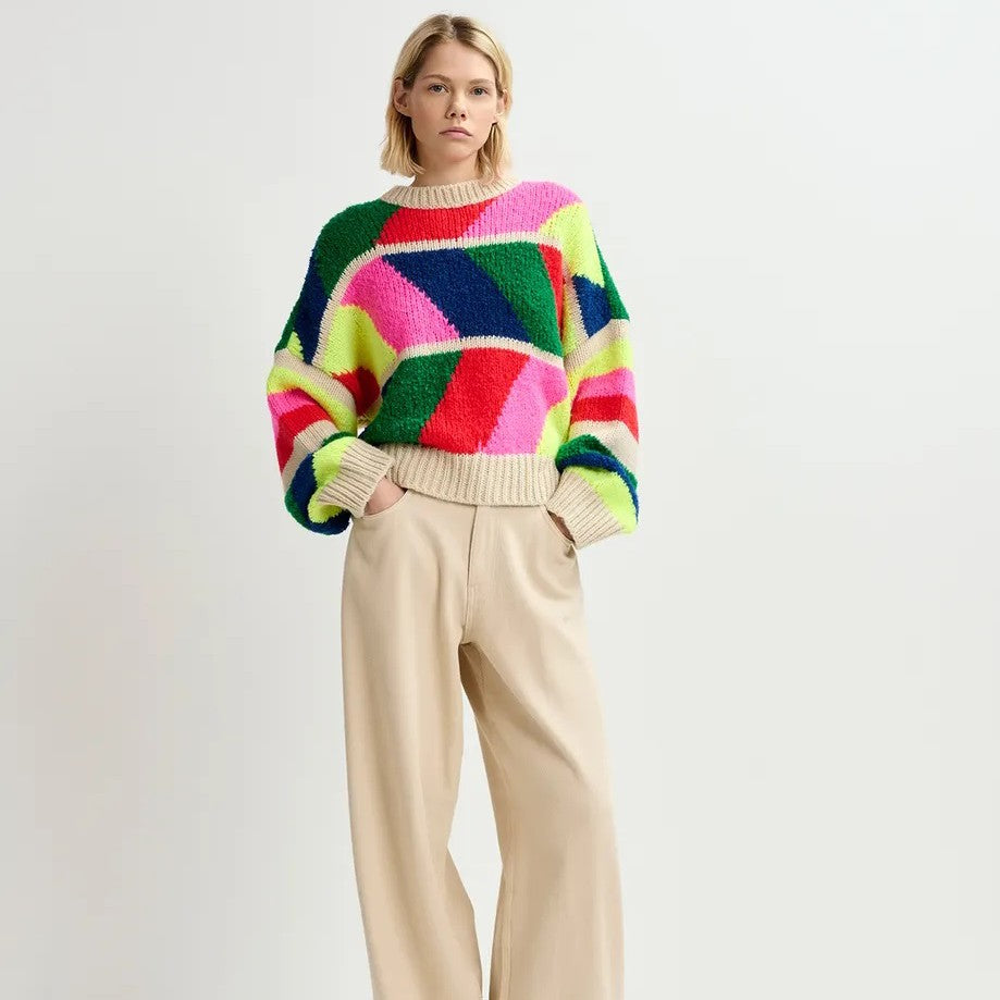 Gradation Jacquard Knit Pull - Combo 1 Merengue