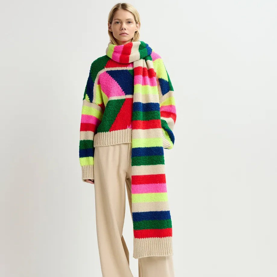 Gradation Jacquard Knit Pull - Combo 1 Merengue