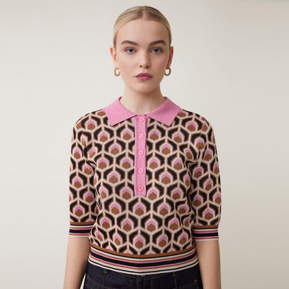 Palmer 3/4 Sleeve Jumper - Rose