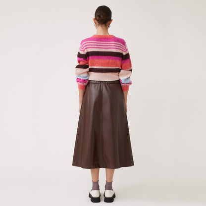 Prioris Block Stripe Jumper - Fuchsia