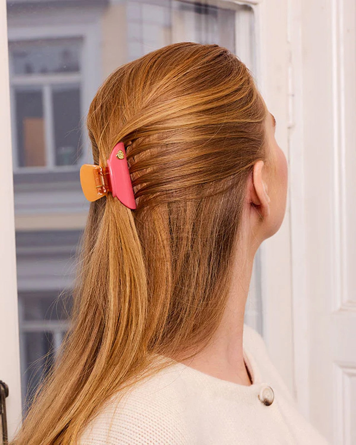 Hair Claw Medium - Coral Sunset