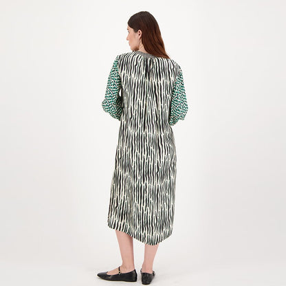 Hanna Placket Dress - Tropical Safari