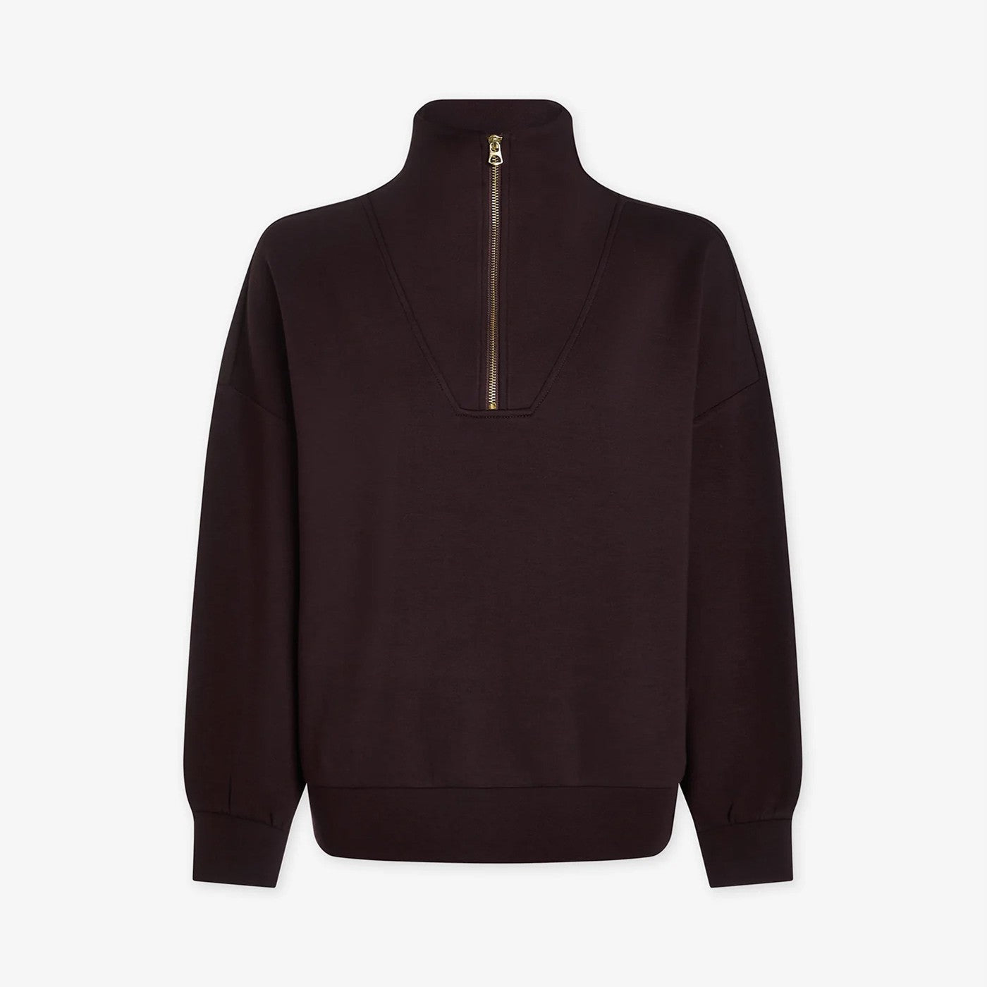 Hawley Half Zip Sweat - Coffee Bean