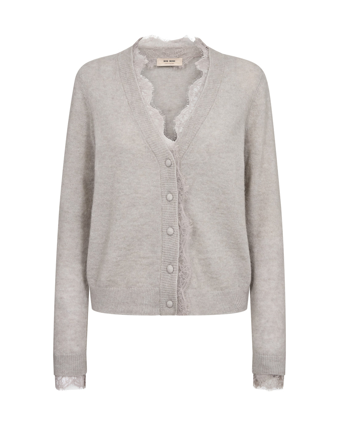 Helmi Lace Knit Cardigan - Mourning Dove