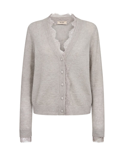 Helmi Lace Knit Cardigan - Mourning Dove