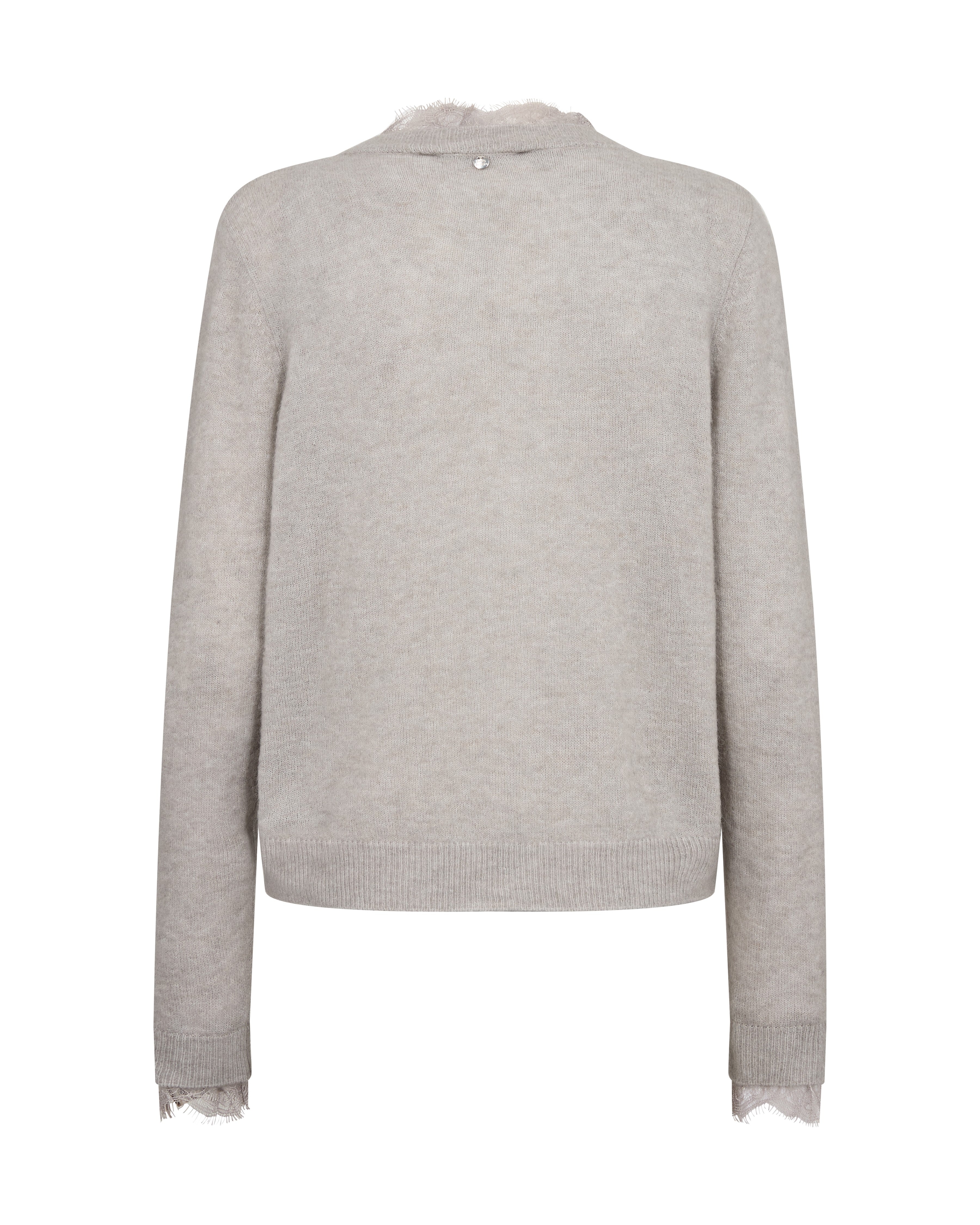 Helmi Lace Knit Cardigan - Mourning Dove