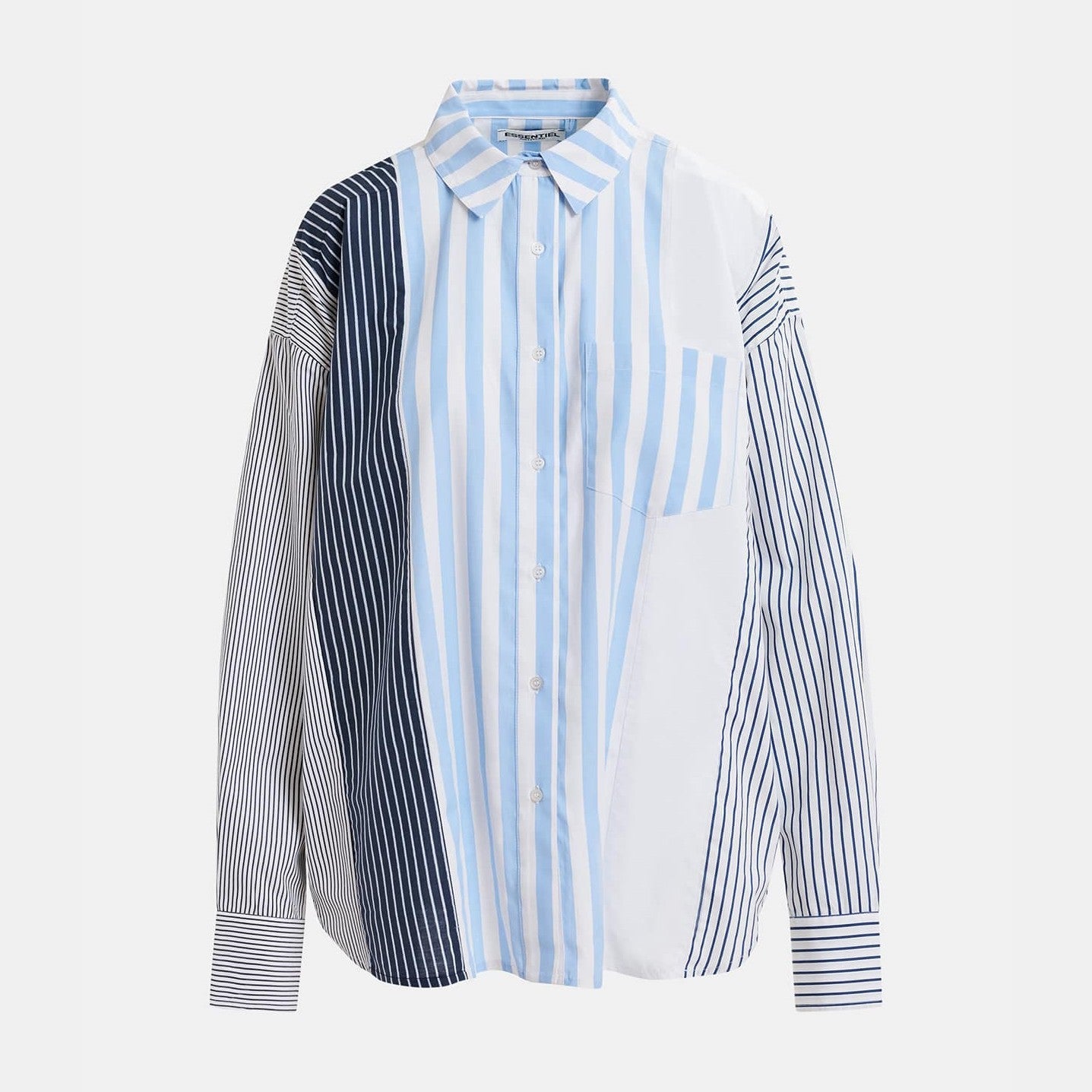 Hemix Patchwork Shirt - Aqua Blue