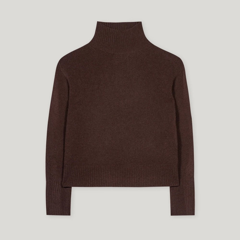High Neck Jumper - Espresso