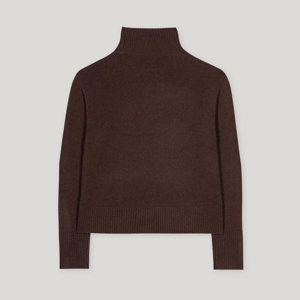 High Neck Jumper - Espresso