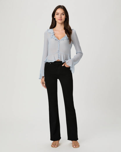 High Rise Laurel Canyon 32in Jeans - Black Shadow