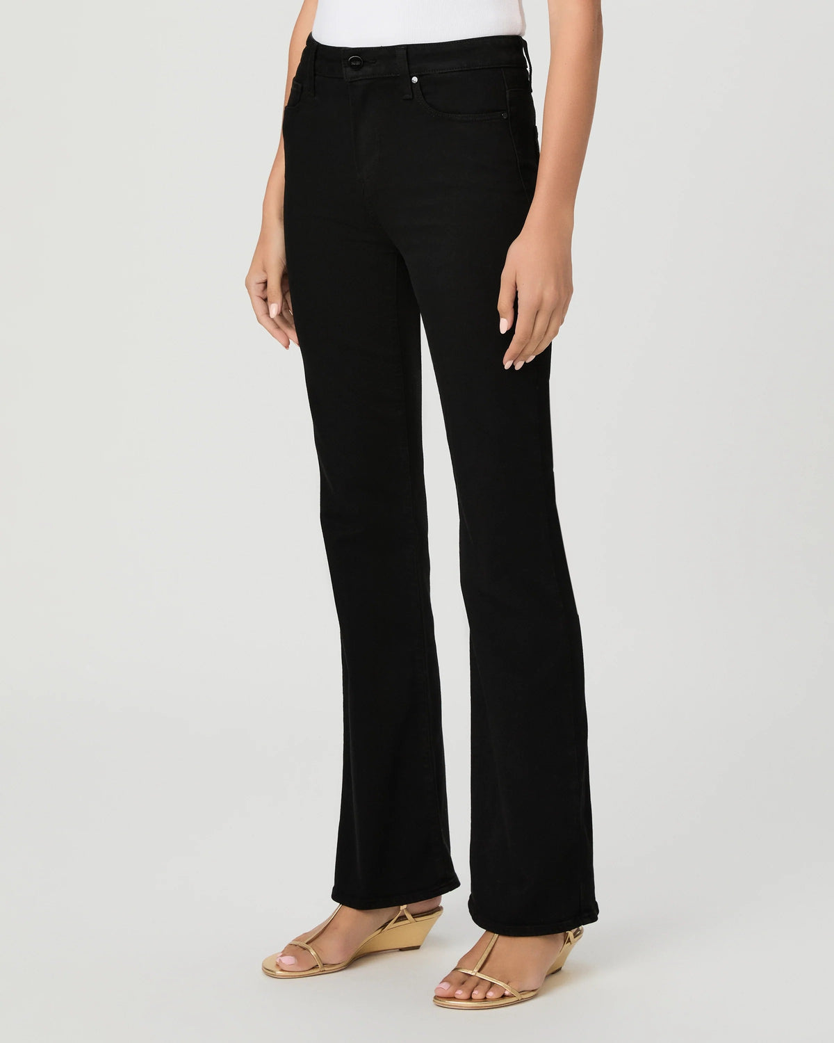 High Rise Laurel Canyon 32in Jeans - Black Shadow