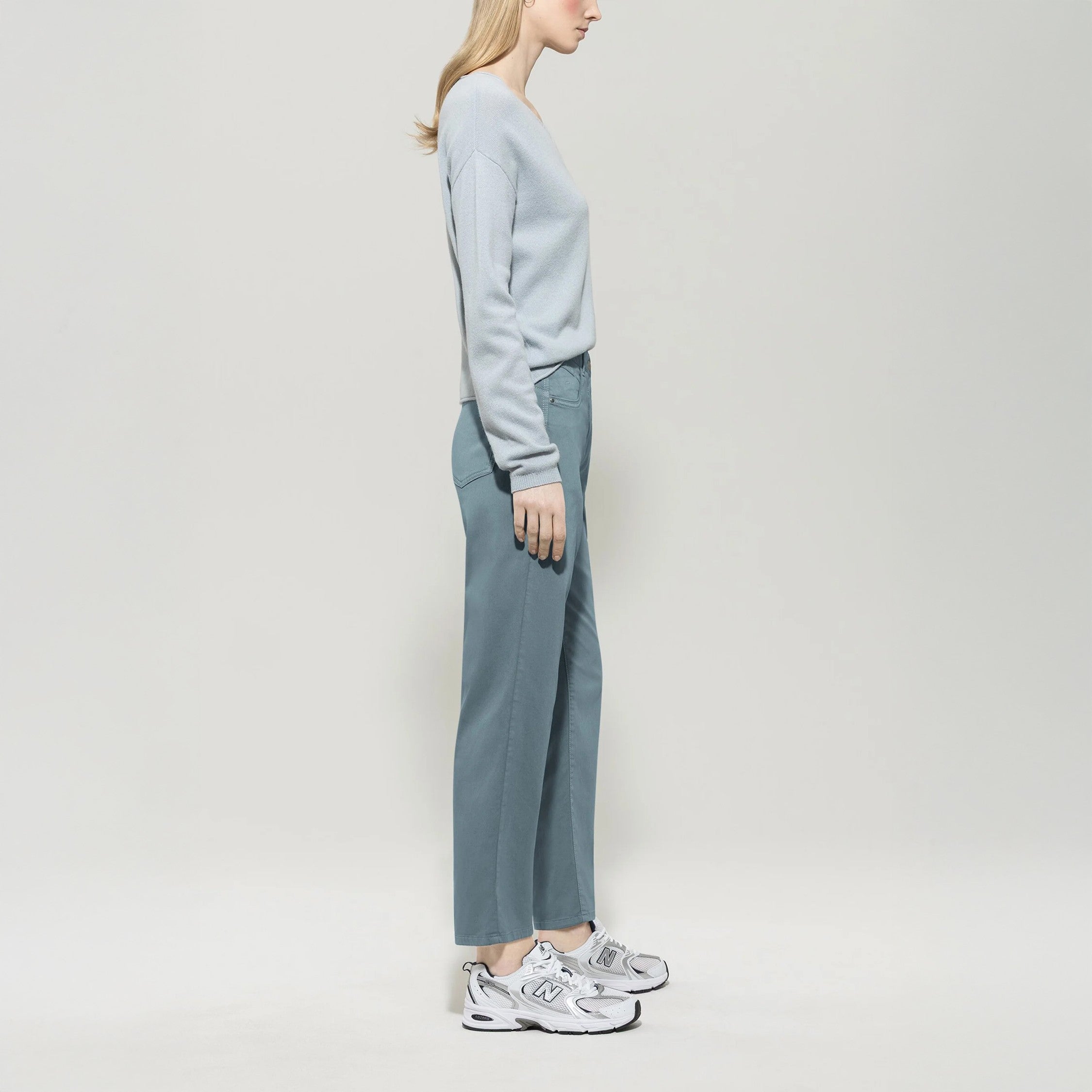 High Stretch Tapered Denim - Greyish Blue