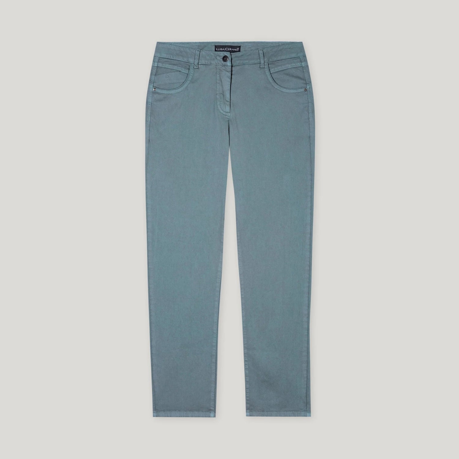 High Stretch Tapered Denim - Greyish Blue