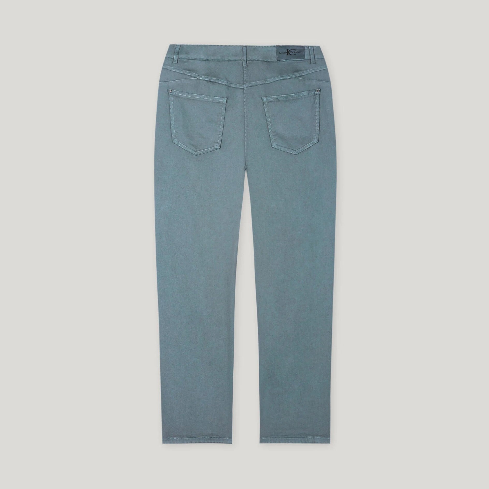 High Stretch Tapered Denim - Greyish Blue