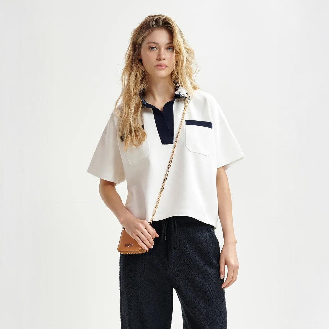 Hoiseau Embroidered Polo - Off White