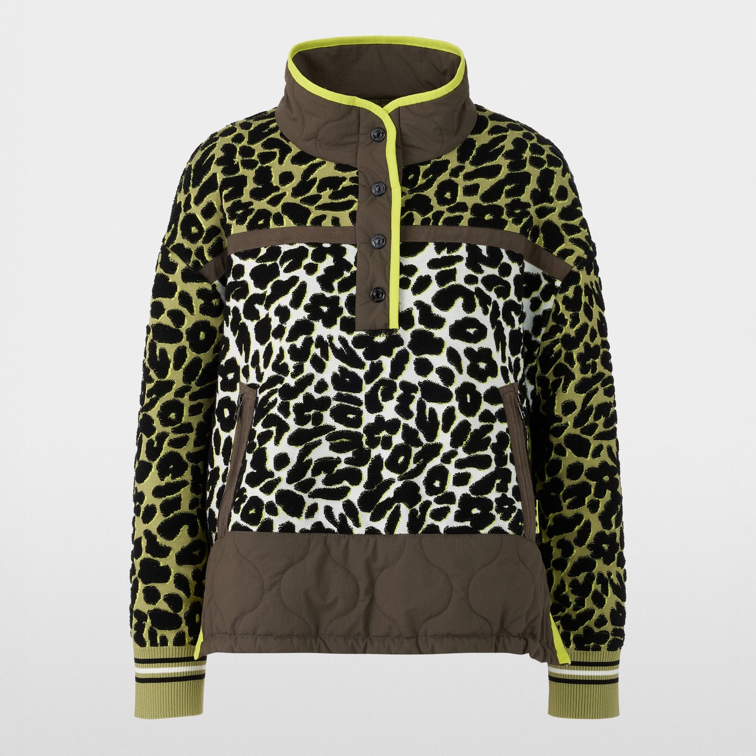 Hybrid Animal Print Sports Jumper - Olive Drab