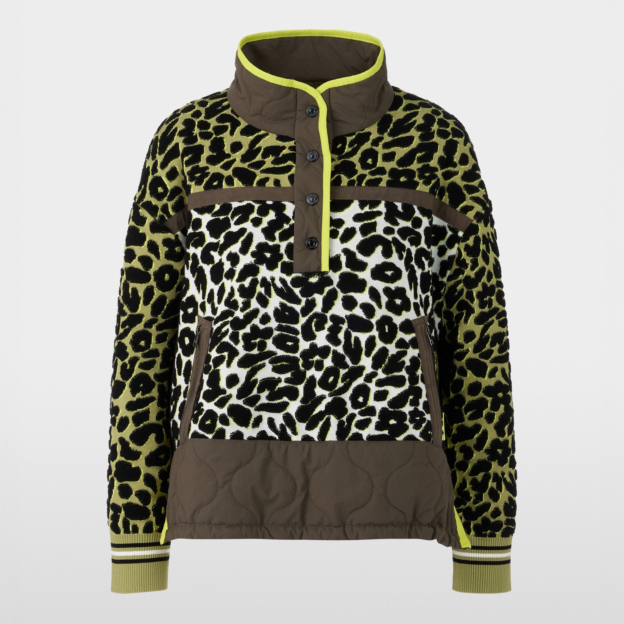 Hybrid Animal Print Sports Jumper - Olive Drab