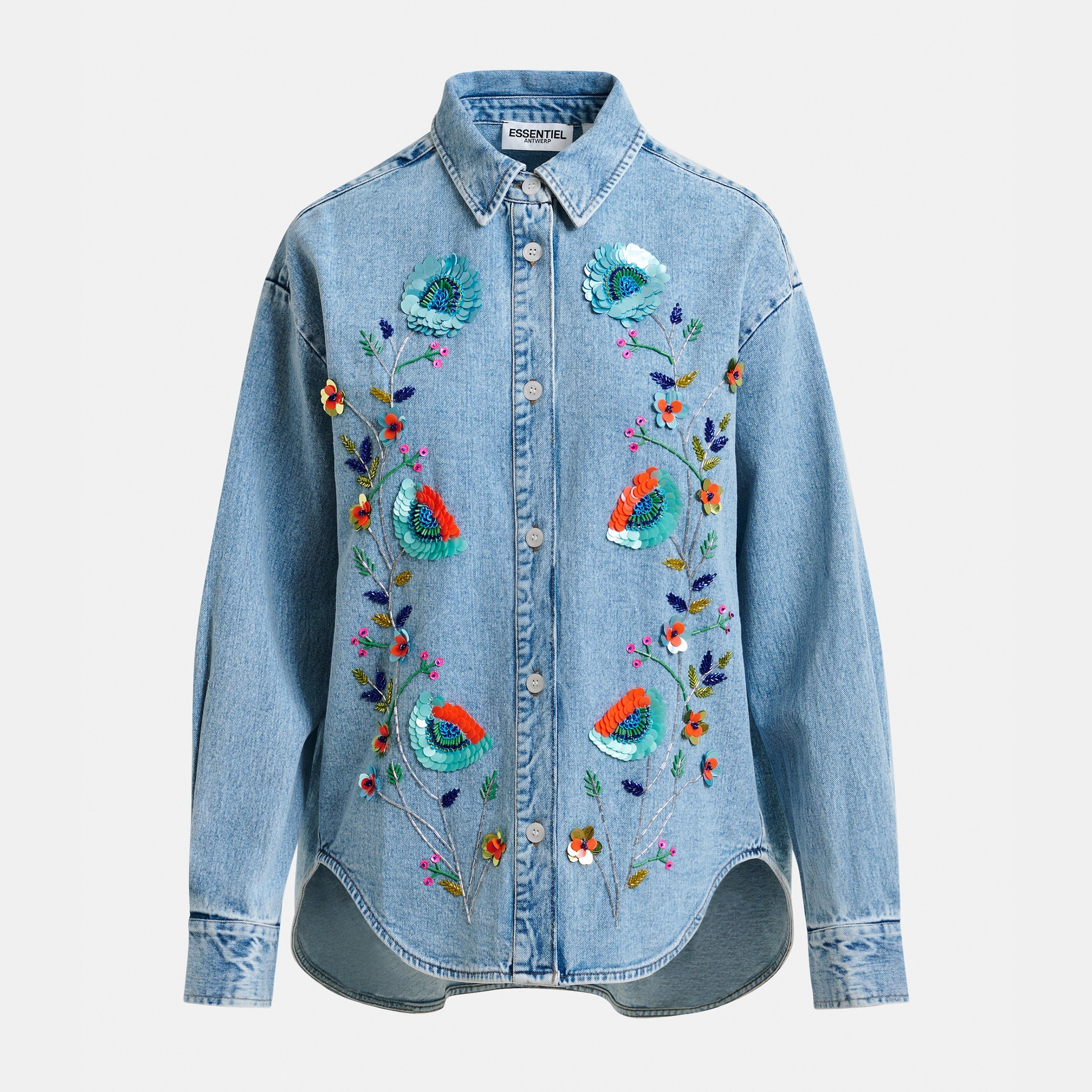 Icksonville Sequin Denim Shirt - Navy