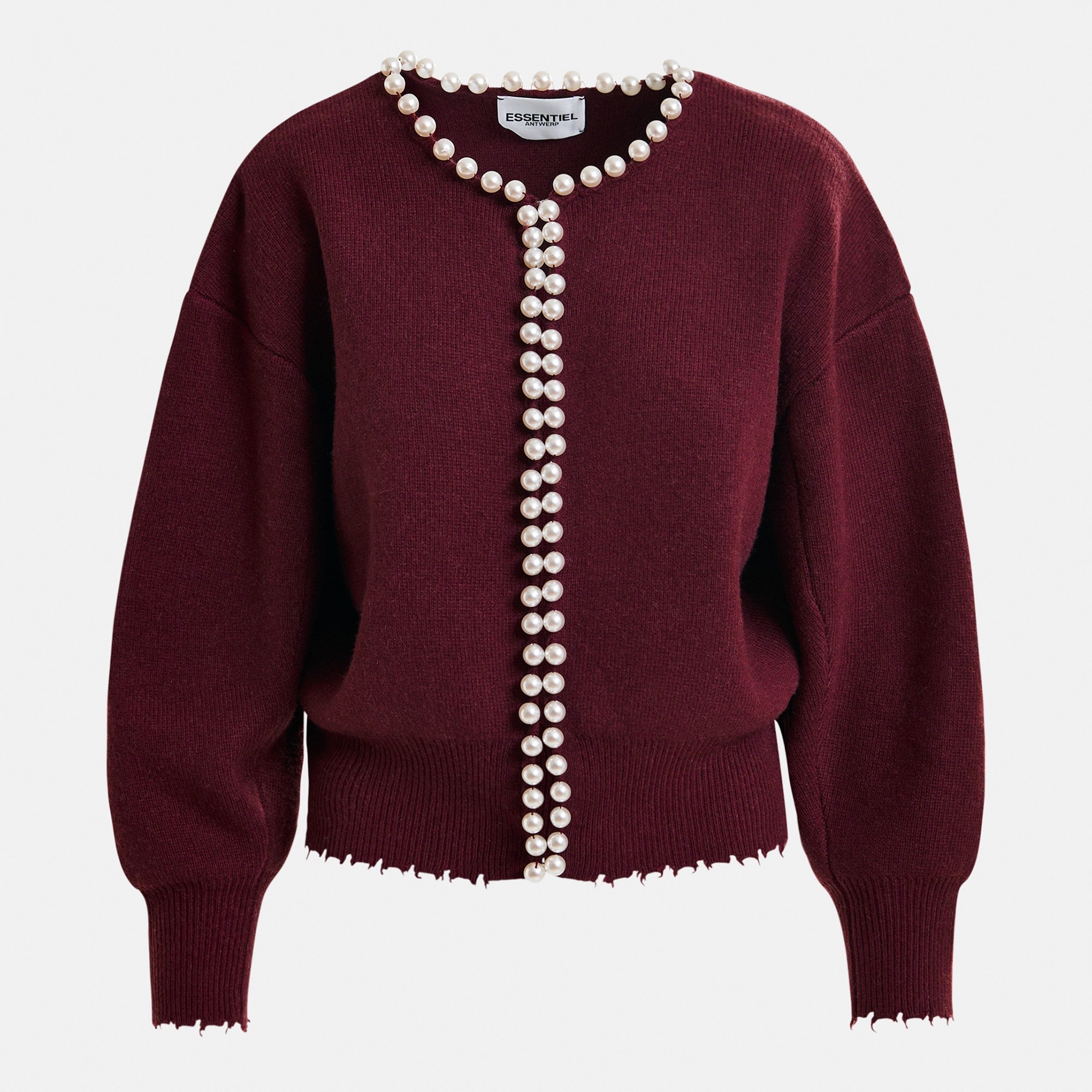 Ideas Knit Cardigan With Beads - Margot Mauve