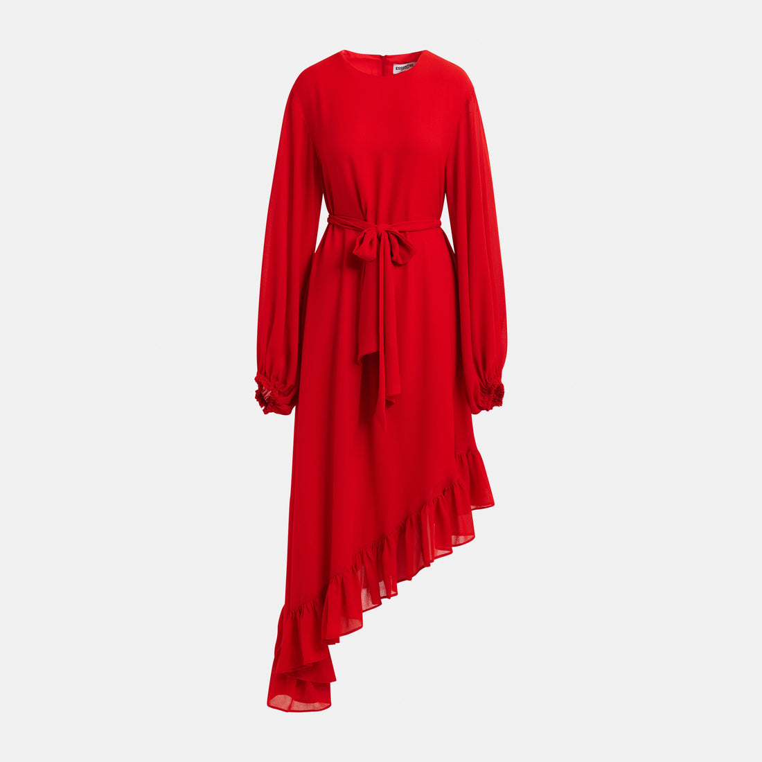 Iflower Pussy Bow Tie Dress - Santa Claus