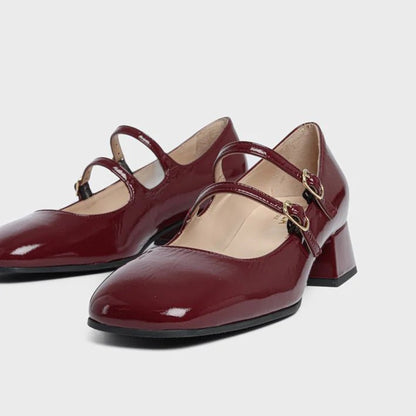 Twiggy Patent Shoe - Wine/Oxblood