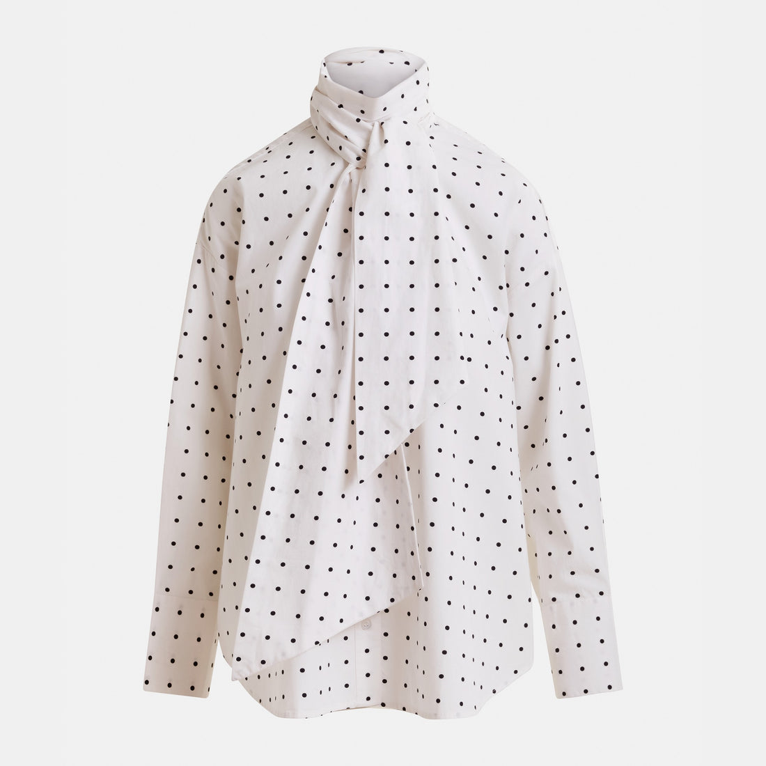 Imoverit Pussy Bow Tie Shirt - Combo Off White