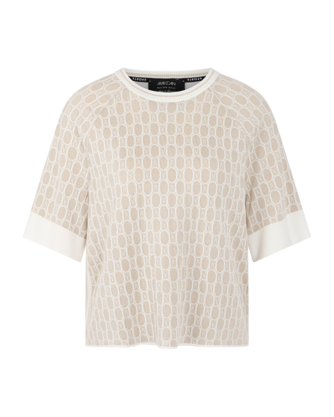 Intarsia Knitted Tee - Cream