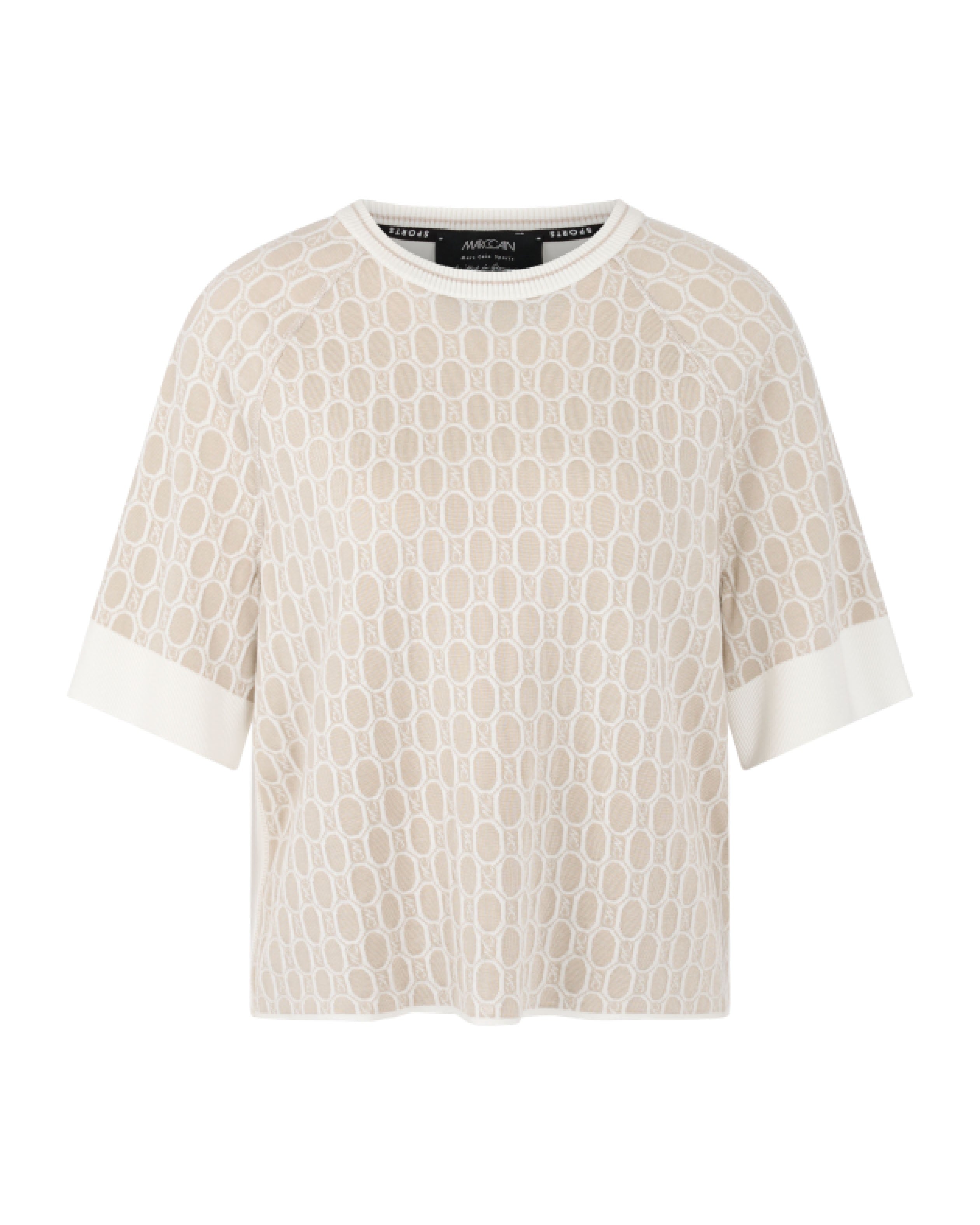 Intarsia Knitted Tee - Cream