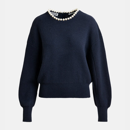 Inti Pullover With Beads - Navy