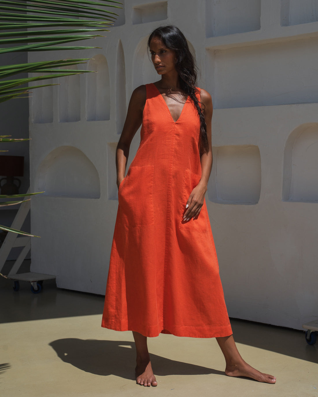 Iris Linen Dress - Spritz