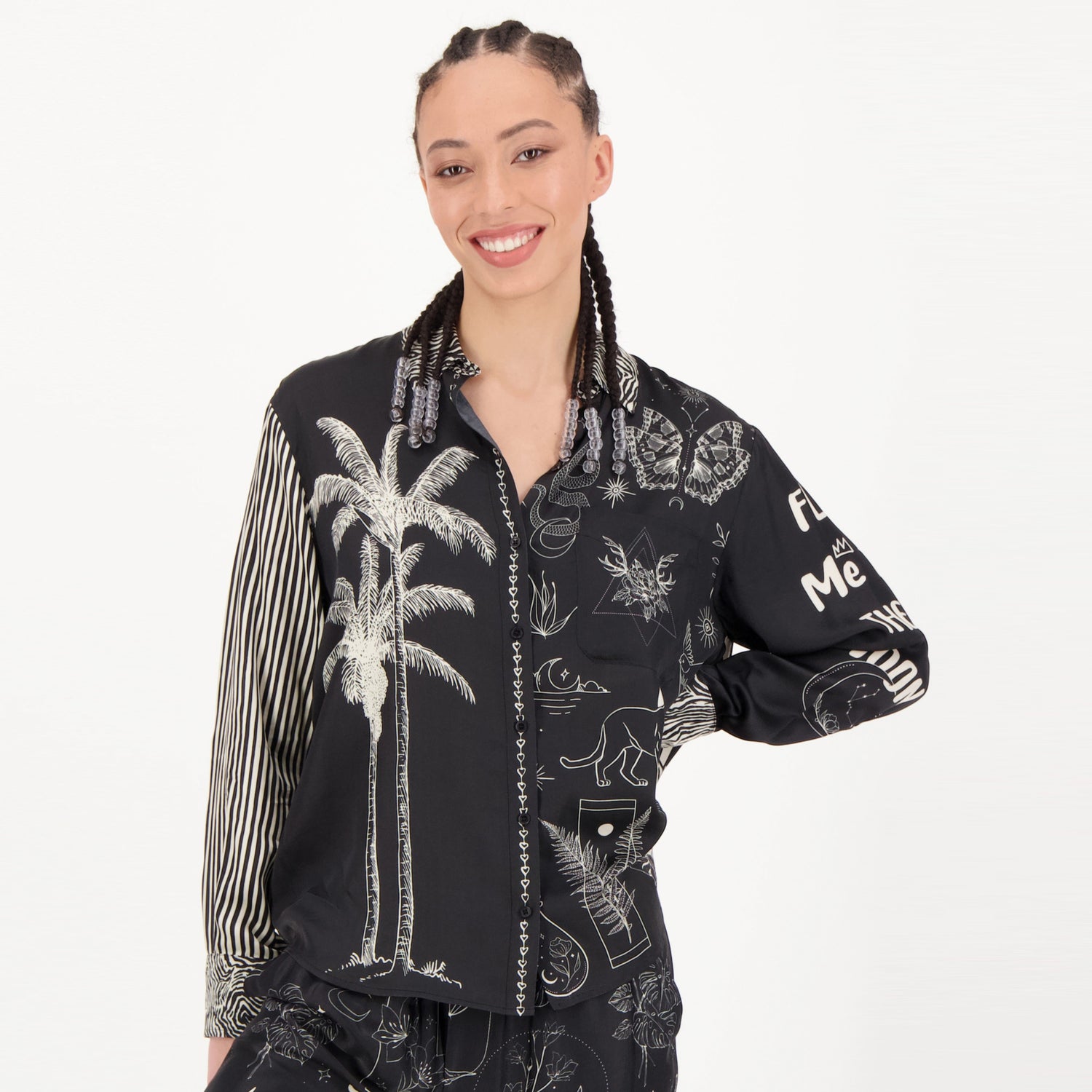 Isabel Printed Shirt - Black Magic