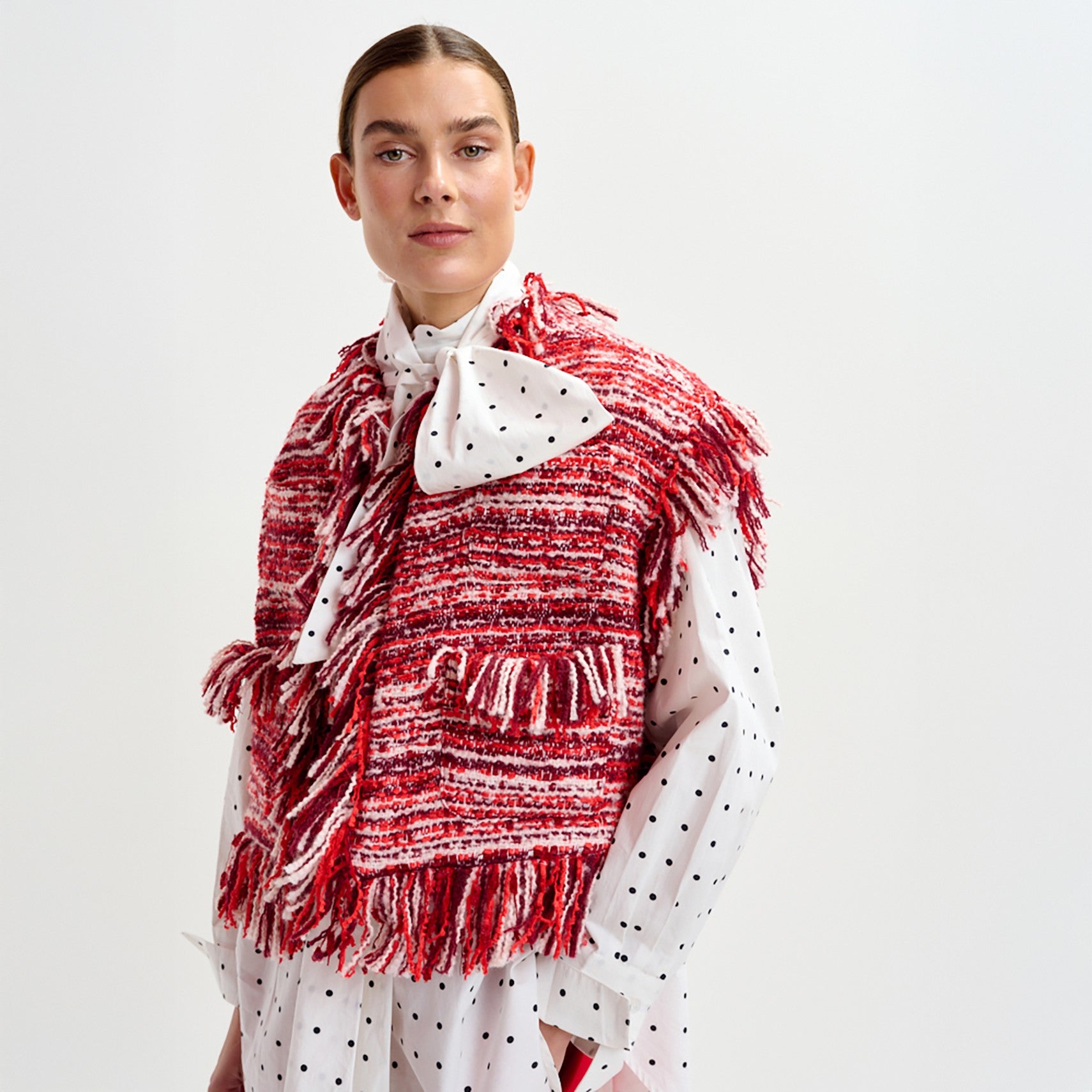 Ishani Fringed Gilet - Santa Claus