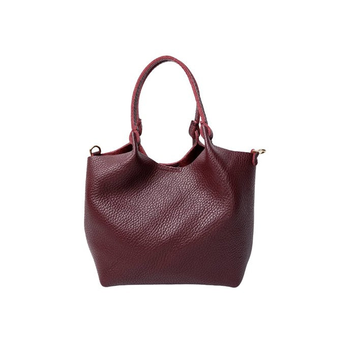 Isolde Mini Leather Bag - Wine