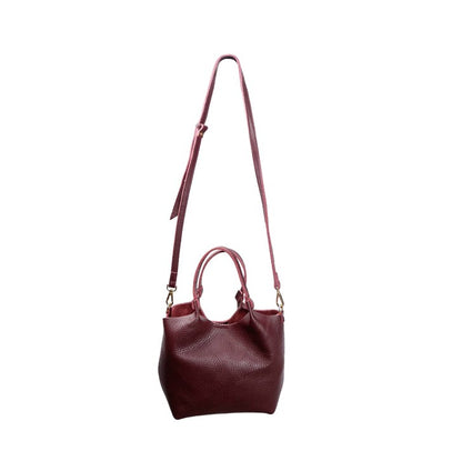 Isolde Mini Leather Bag - Wine