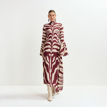Istripe Asymmetric Dress - Off White