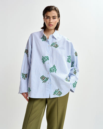 Jalinki Embroidered Shirt - Off White