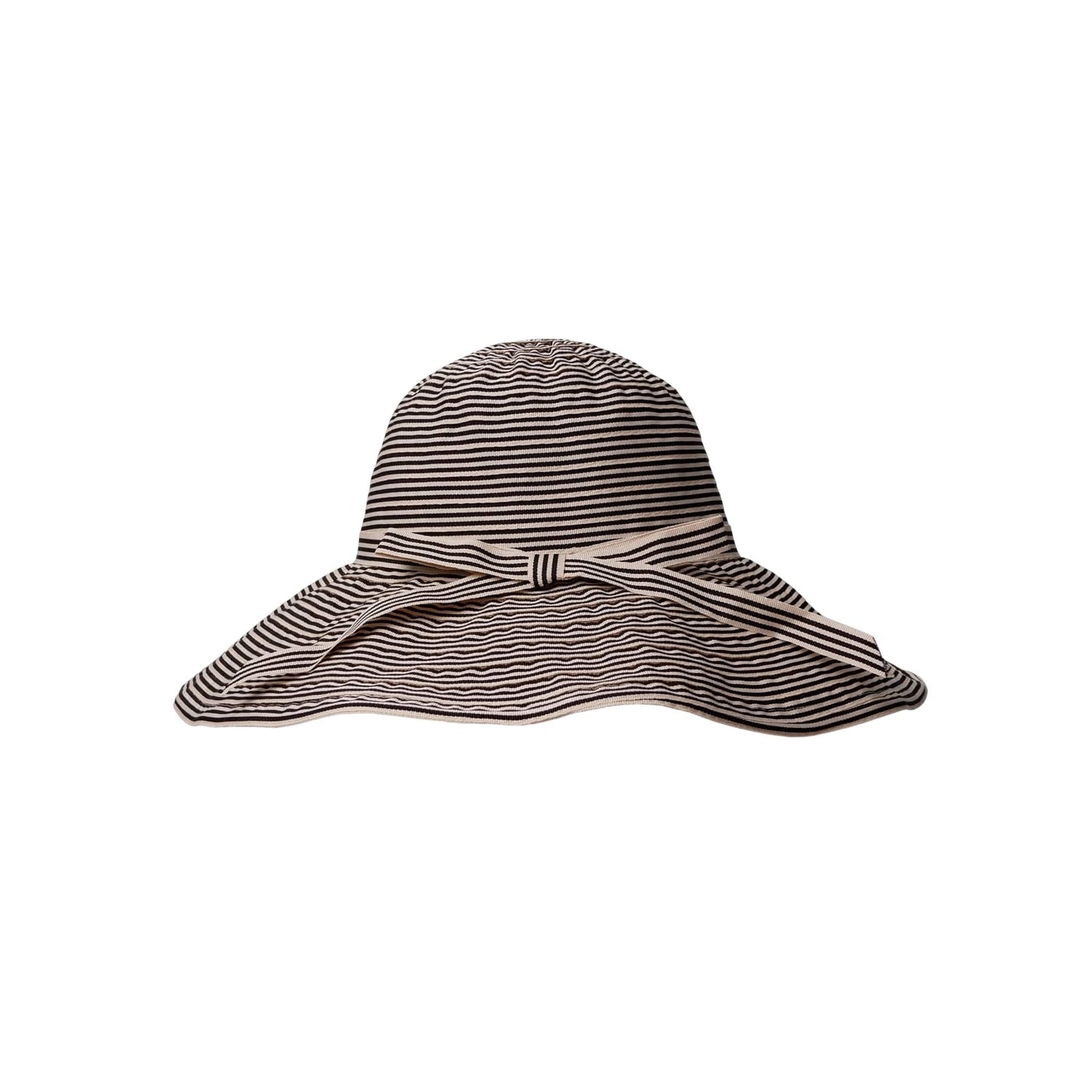 Jannie Ribbon Hat - Black Stripe