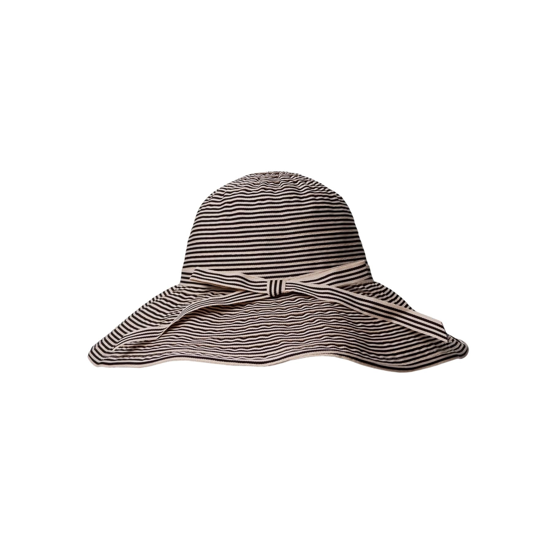 Jannie Ribbon Hat - Black Stripe