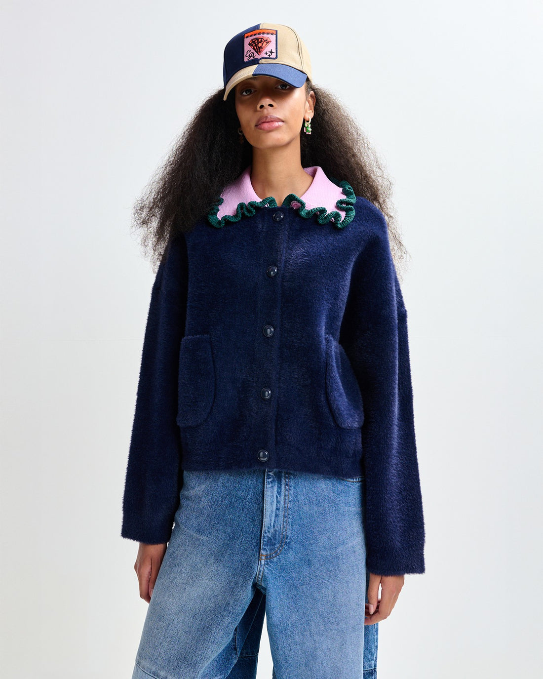 Jardener Knitted Cardigan - Dark Night