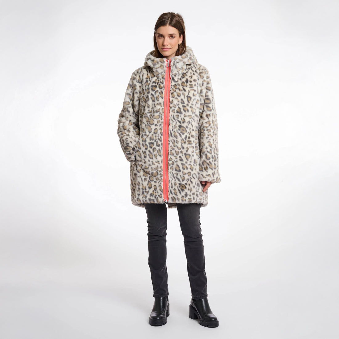 Javin Parka Coat - Light Pebble