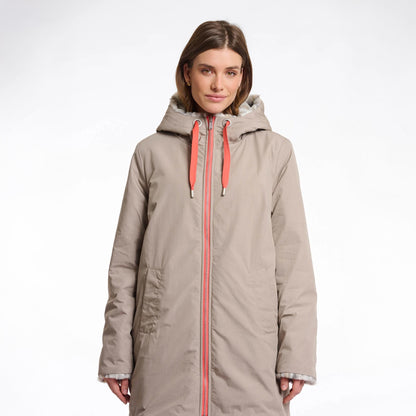 Javin Parka Coat - Light Pebble