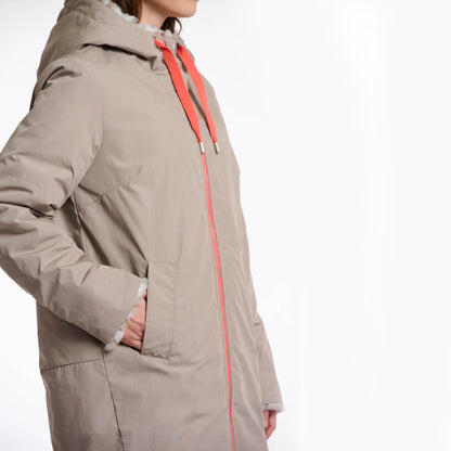 Javin Parka Coat - Light Pebble
