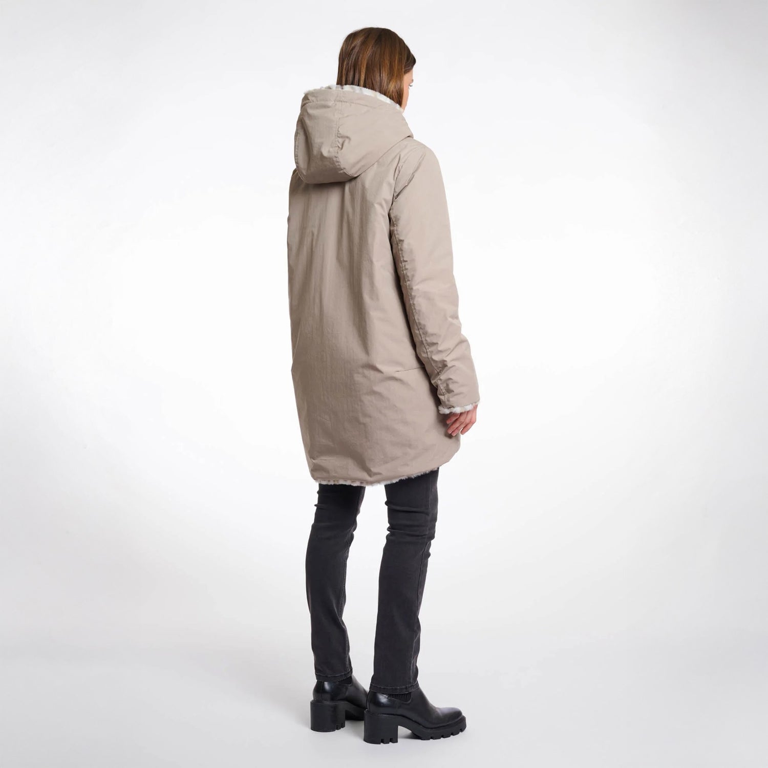 Javin Parka Coat - Light Pebble
