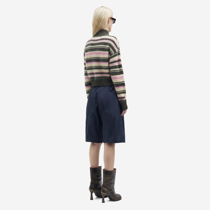 Jeanne Cardigan - Forest Night Stripe