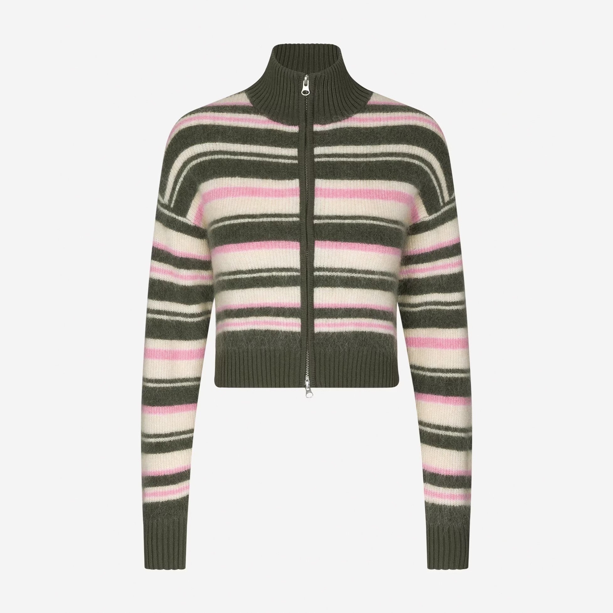 Jeanne Cardigan - Forest Night Stripe