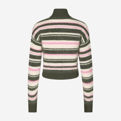 Jeanne Cardigan - Forest Night Stripe