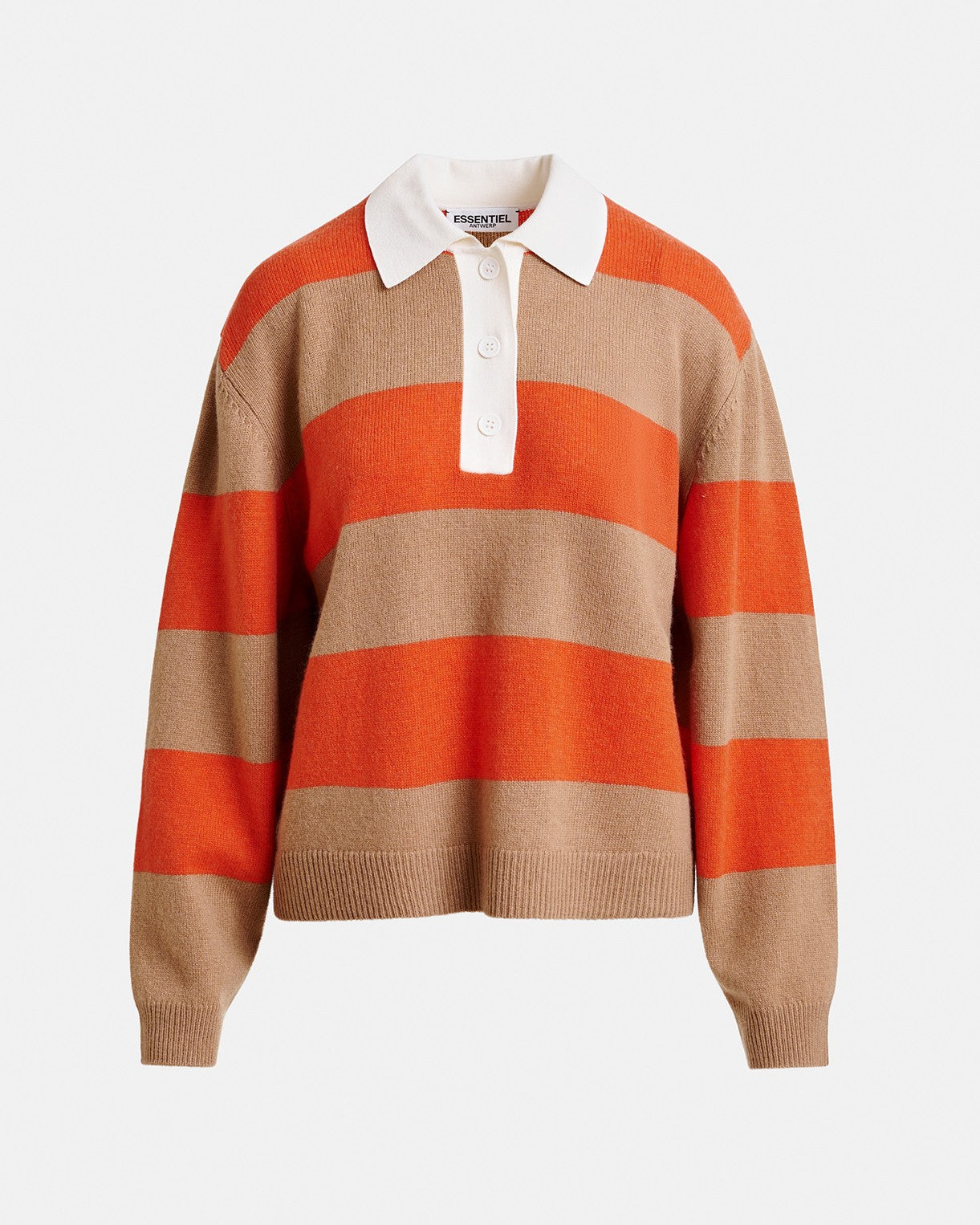 Jezebel Striped Polo - Nectarine