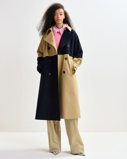 Just Patchwork Trenchcoat - Gingerbread