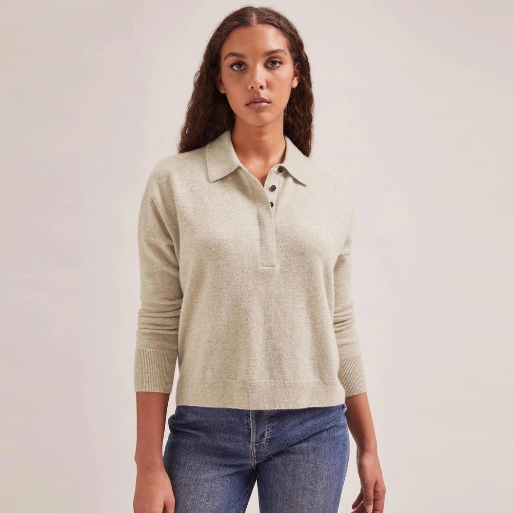 Kelly Collared Jumper - Sand